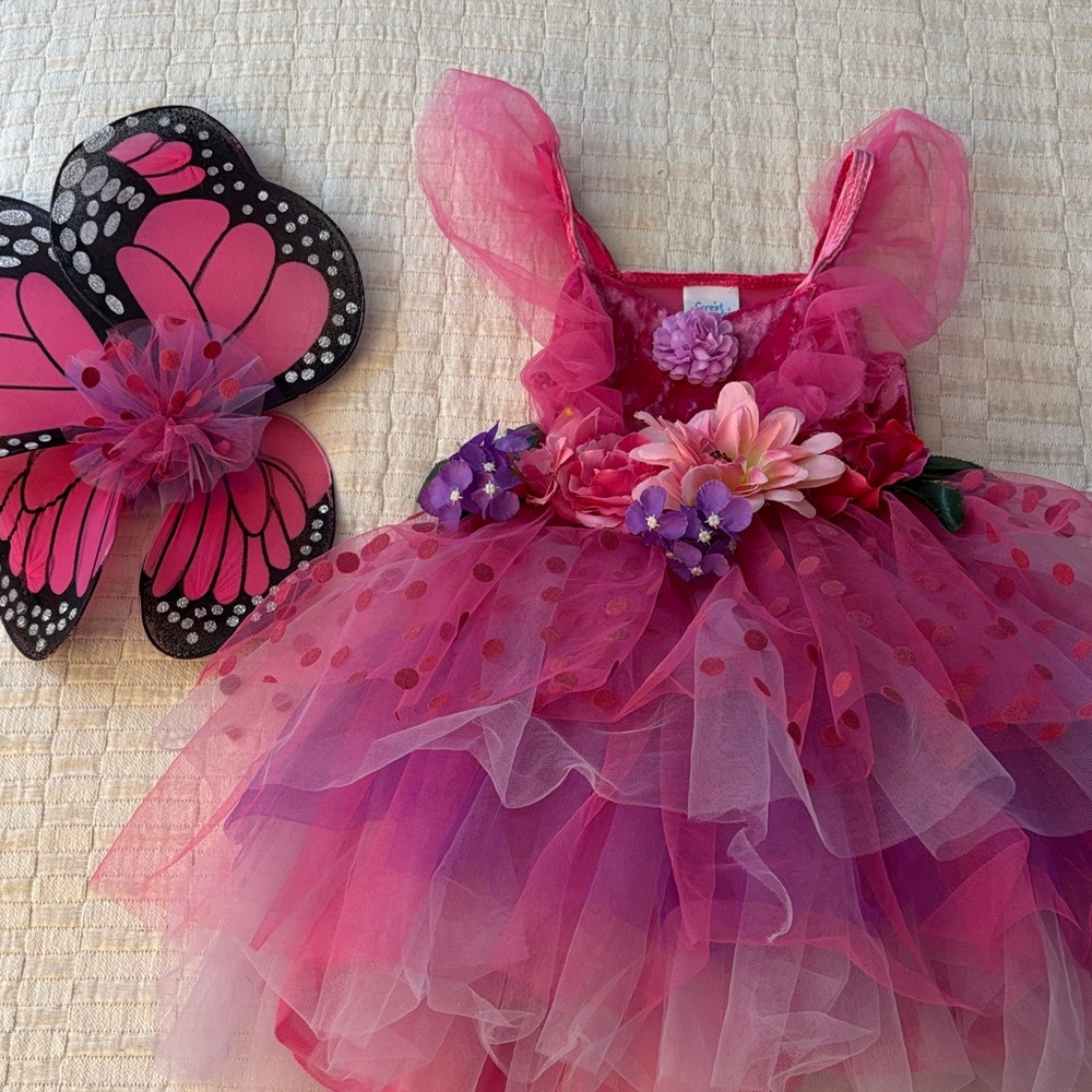 Enchanting Pink and Purple Fairy Costume for Kids